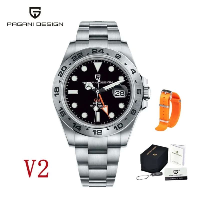 Professional Automatic Dive Watch with Sapphire Crystal and Stainless Steel Bracelet - Image 9