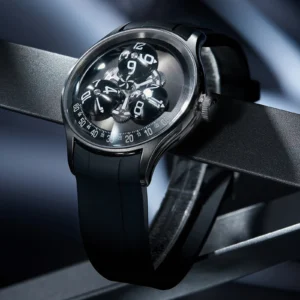 SpaceX Automatic Mechanical Watch With Blue Luminous Dial and Silicone Strap