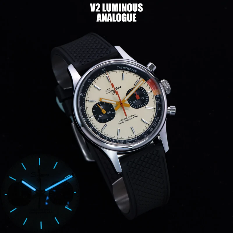 Pilot Chronograph Mechanical Watch with Swan Neck Movement and Sapphire Crystal - Image 13