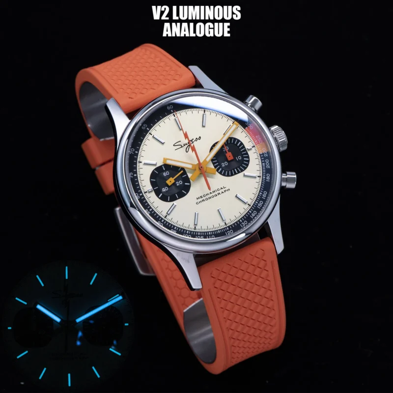 Pilot Chronograph Mechanical Watch with Swan Neck Movement and Sapphire Crystal - Image 16