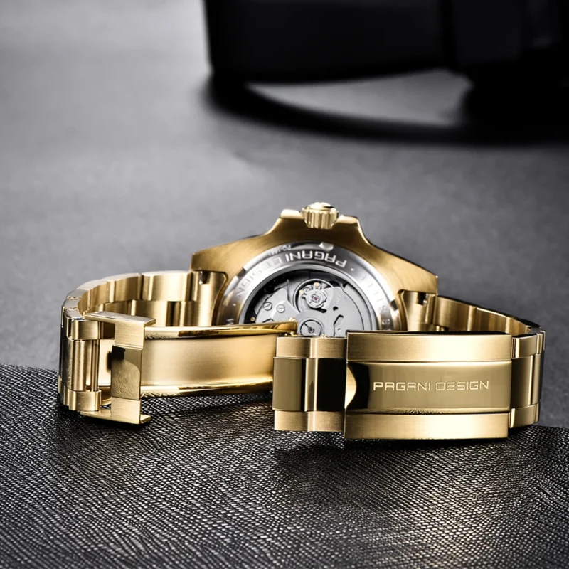 Luxury Automatic Dive Watch with Sapphire Crystal and Stainless Steel Bracelet - Image 6