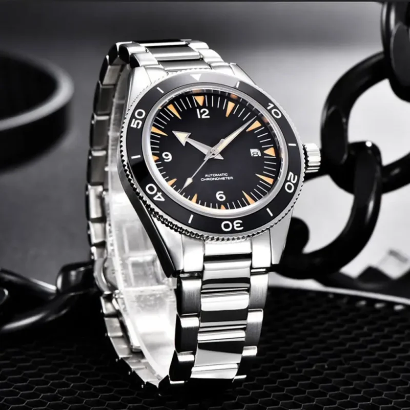 Professional Automatic Dive Watch with NH35 Movement, Sapphire Crystal and Stainless Steel Bracelet - Image 2