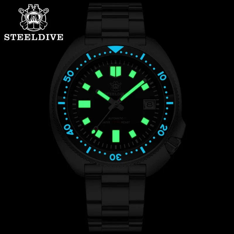 Professional Automatic Dive Watch with Sapphire Crystal and Stainless Steel Bracelet - Image 2