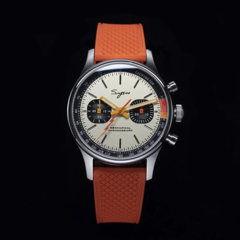 Pilot Chronograph Mechanical Watch with Swan Neck Movement and Sapphire Crystal - Image 5