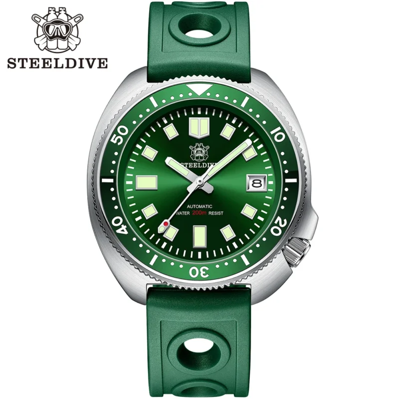 Professional Automatic Dive Watch with Sapphire Crystal and Stainless Steel Bracelet - Image 8