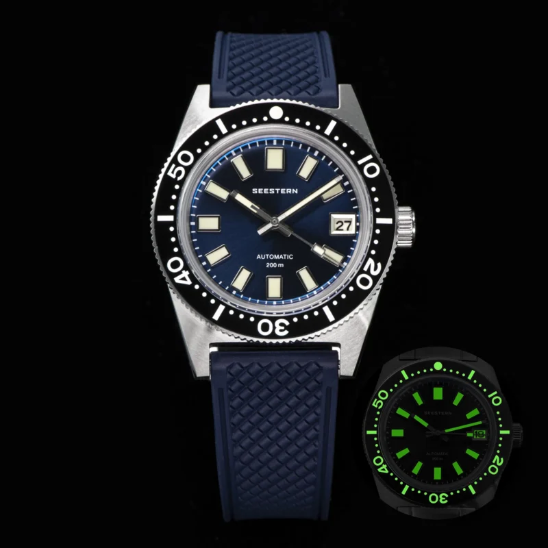 Professional Automatic Dive Watch with NH35 Movement, Sapphire Crystal and Stainless Steel Bracelet - Image 13