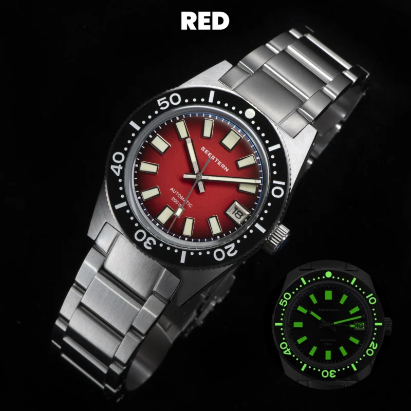 Professional Automatic Dive Watch with NH35 Movement, Sapphire Crystal and Stainless Steel Bracelet - Image 14