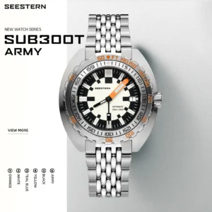 Professional Automatic Dive Watch with Sapphire Crystal and 20ATM Water Resistance