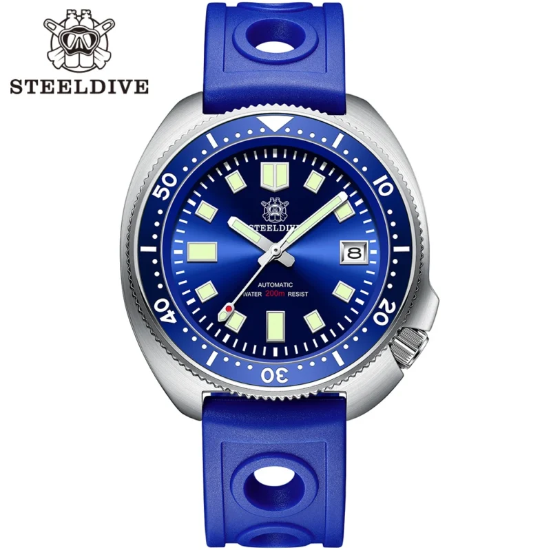 Professional Automatic Dive Watch with Sapphire Crystal and Stainless Steel Bracelet - Image 9