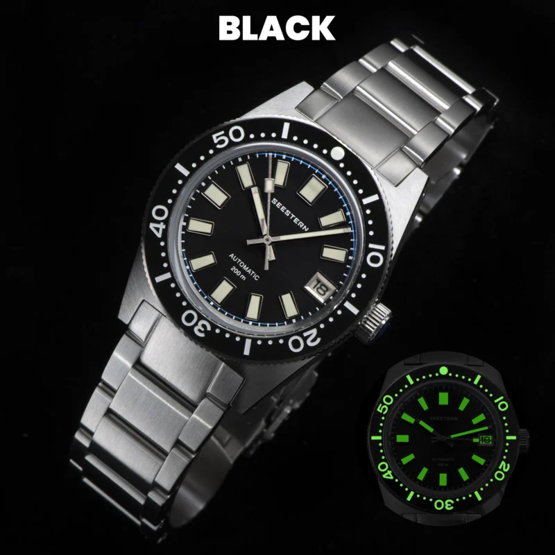Professional Automatic Dive Watch with NH35 Movement, Sapphire Crystal and Stainless Steel Bracelet - Image 10