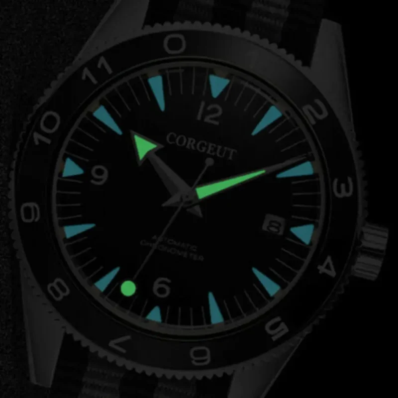 Professional Automatic Dive Watch with NH35 Movement, Sapphire Crystal and Stainless Steel Bracelet - Image 6