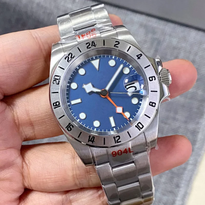 Explorer GMT Automatic Field Watch with Orange 24-Hour Hand and Sapphire Crystal - Image 20
