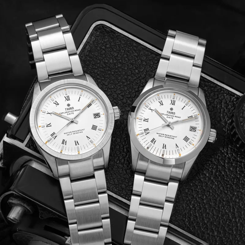 Vintage Tribute Automatic Dive Watch with Domed Sapphire Crystal and Stainless Steel Bracelet - Image 2