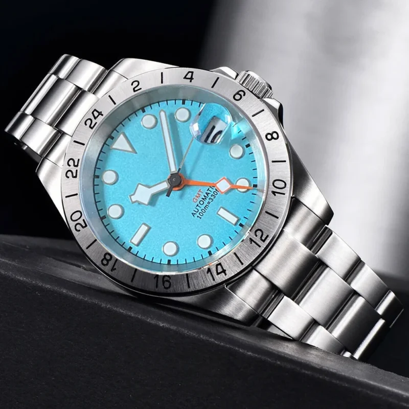 Explorer GMT Automatic Field Watch with Orange 24-Hour Hand and Sapphire Crystal - Image 19