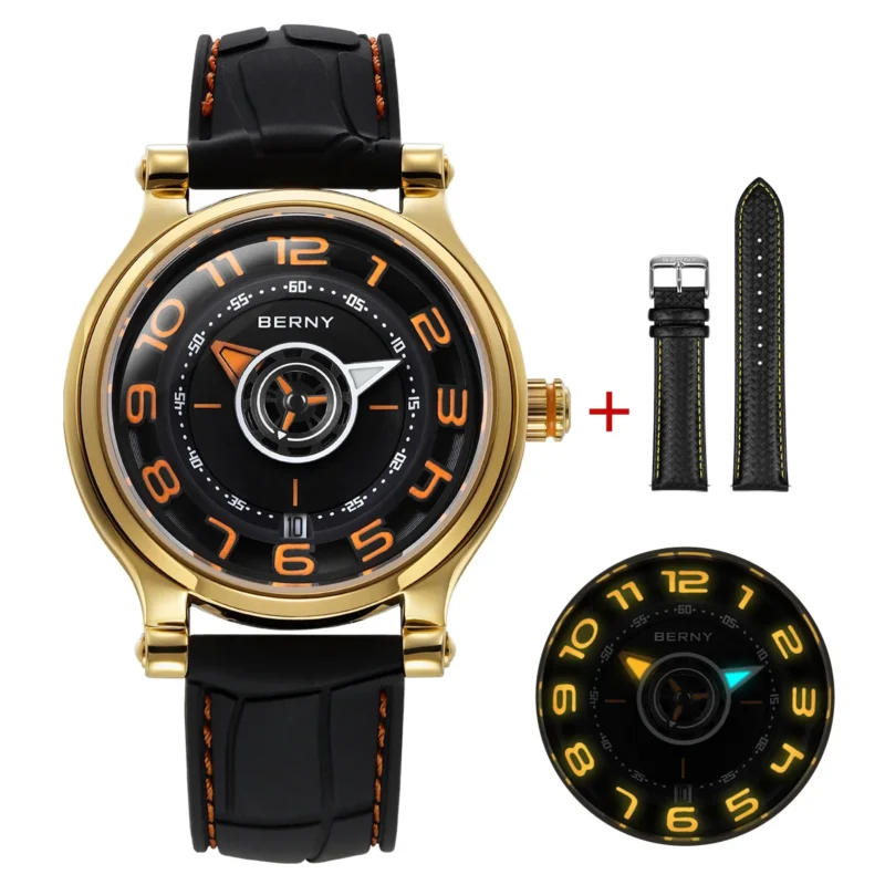 Professional Automatic Dive Watch with Compass and Sapphire Crystal Mechanical Timepiece - Image 9