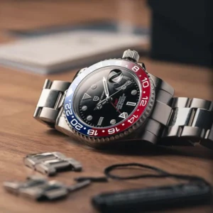 Professional GMT Automatic Watch with Ceramic Bezel and Sapphire Crystal