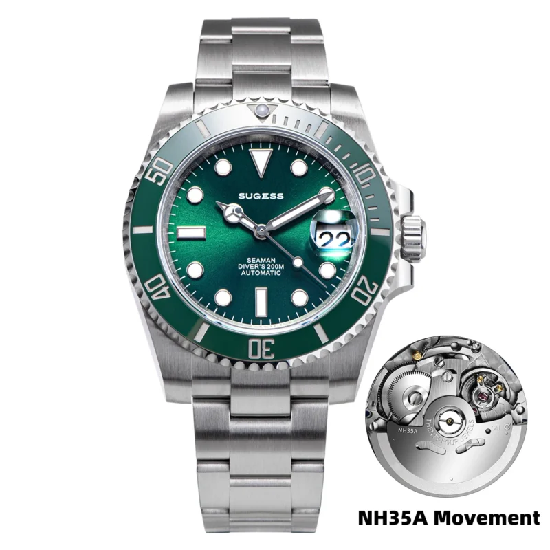 Professional Automatic Dive Watch with NH35 Movement, Ceramic Bezel and 200M Water Resistance - Image 9
