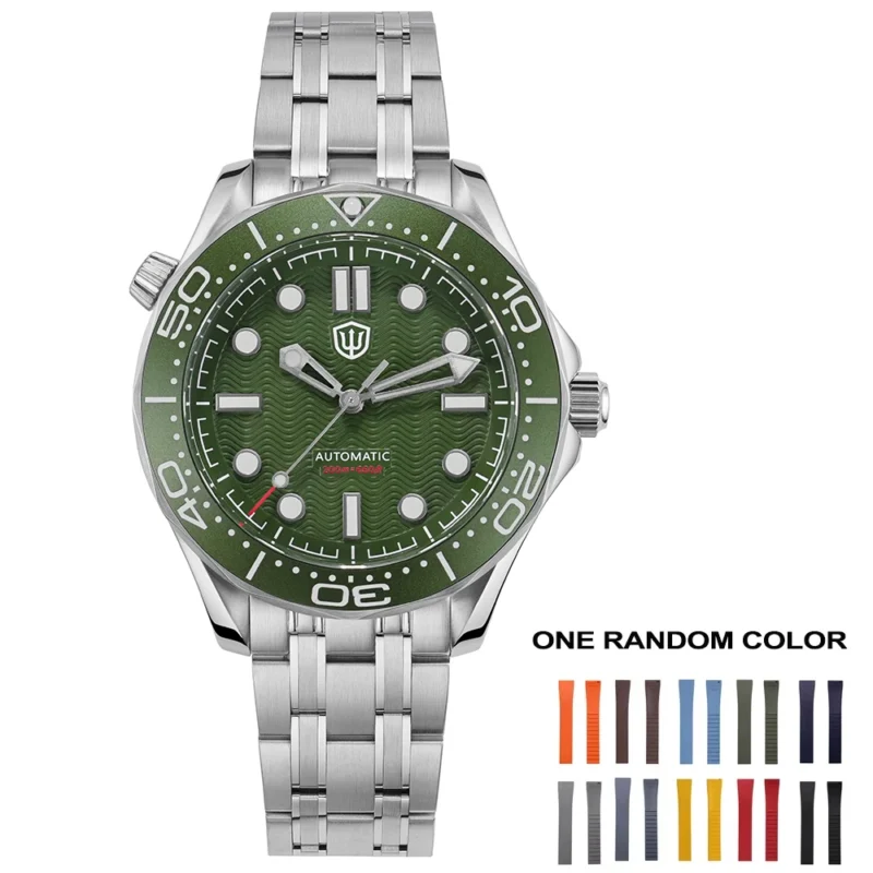 Professional Automatic Dive Watch with NH35 Movement, Sapphire Crystal and Stainless Steel Bracelet - Image 12
