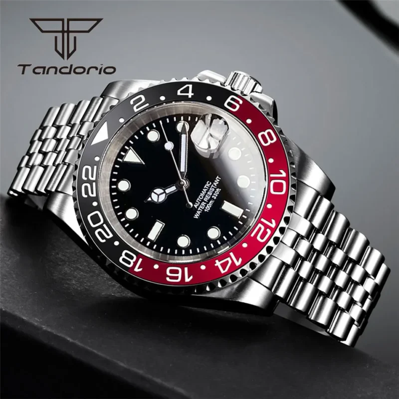 Professional Automatic Dive Watch with Sapphire Crystal and Stainless Steel Bracelet - Image 4
