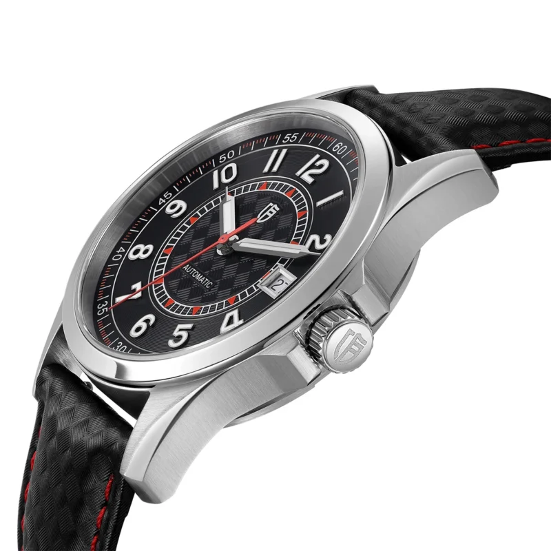 Classic Automatic Dress Watch with Sapphire Crystal and Leather Strap