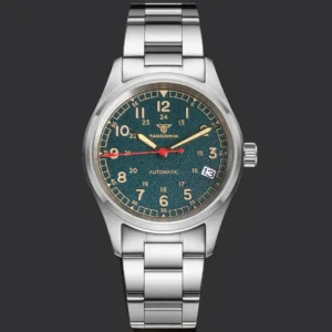 Vintage Field Automatic Dive Watch NH35AA Movement Stainless Steel Sapphire Crystal Watch with Date Display