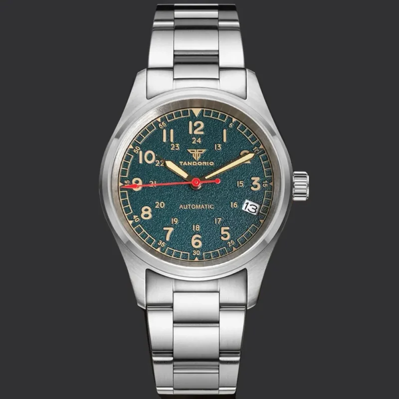 Vintage Field Automatic Dive Watch NH35AA Movement Stainless Steel Sapphire Crystal Watch with Date Display