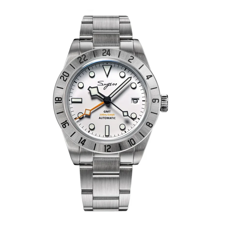 Professional GMT Automatic Watch with Sapphire Crystal and Stainless Steel Bracelet - Image 7