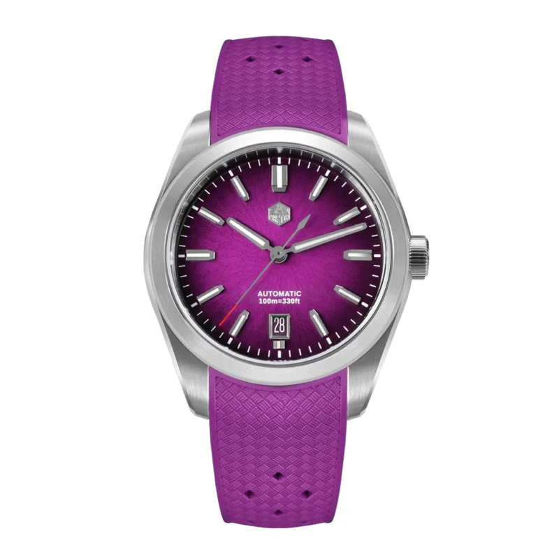 Elegant JianZhan Automatic Dress Watch with Miyota 9015 Movement and Ceramic Textured Dial - Image 8