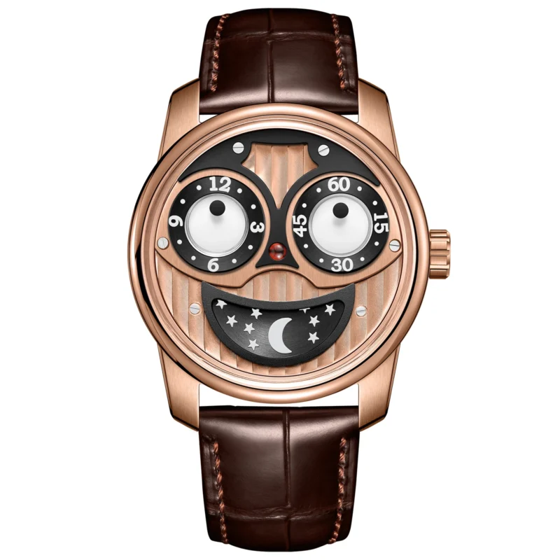 Luxury Skeleton Automatic Watch with Luminous Dial and Leather Strap - Image 8