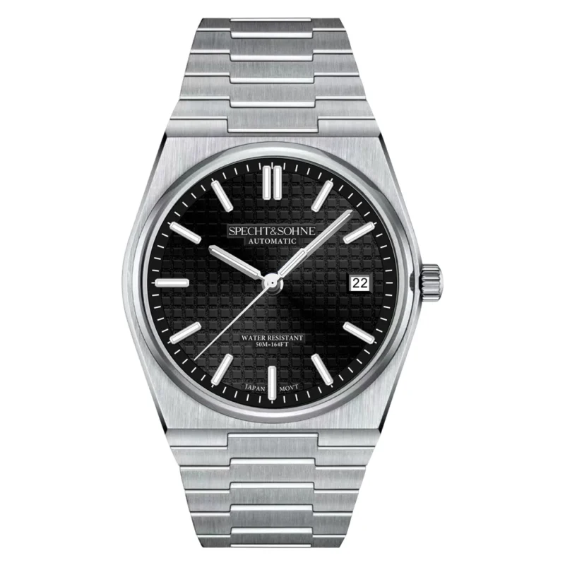 Classic Wine Red Automatic Watch with NH35 Movement Sapphire Crystal Stainless Steel Bracelet - Image 7