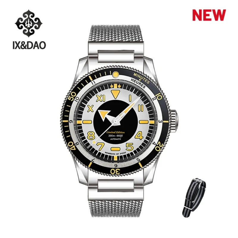 Premium Automatic Dive Watch with PT5000 Movement and Sapphire Crystal on Stainless Steel Bracelet - Image 9