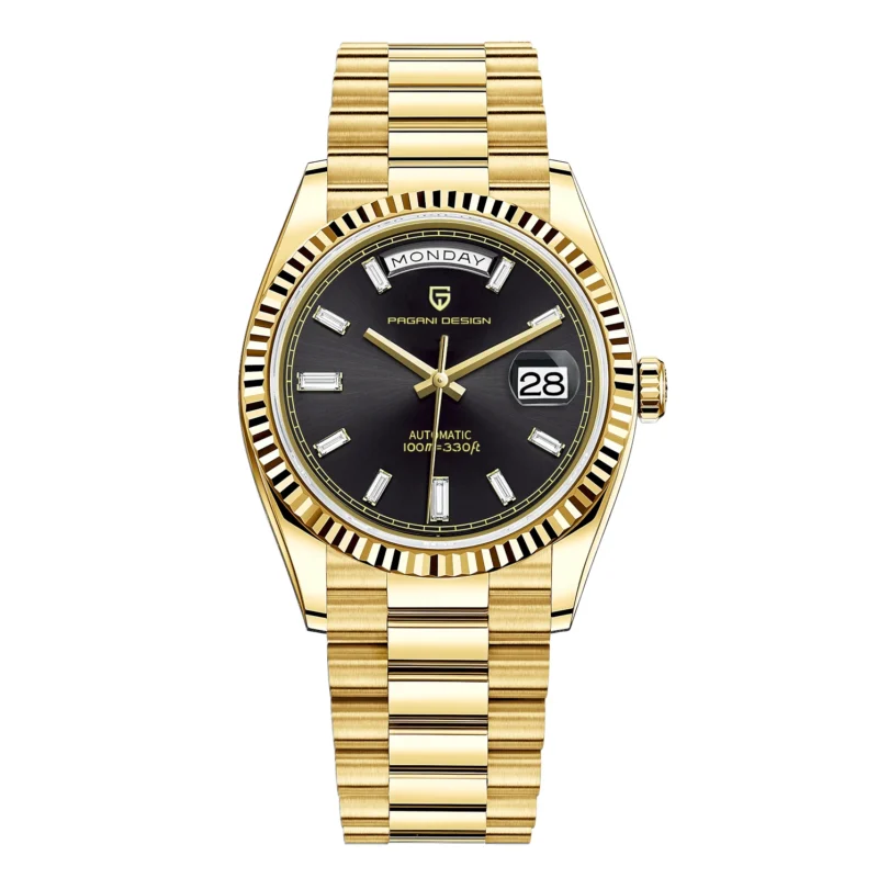 Classic Rose Gold Automatic Watch With Sapphire Crystal And Stainless Steel Bracelet - Image 8