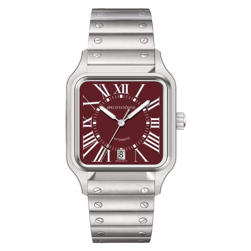 Tonneau Automatic Watch with Complete Calendar Sapphire Crystal PVD Gold Stainless Steel Bracelet - Image 14