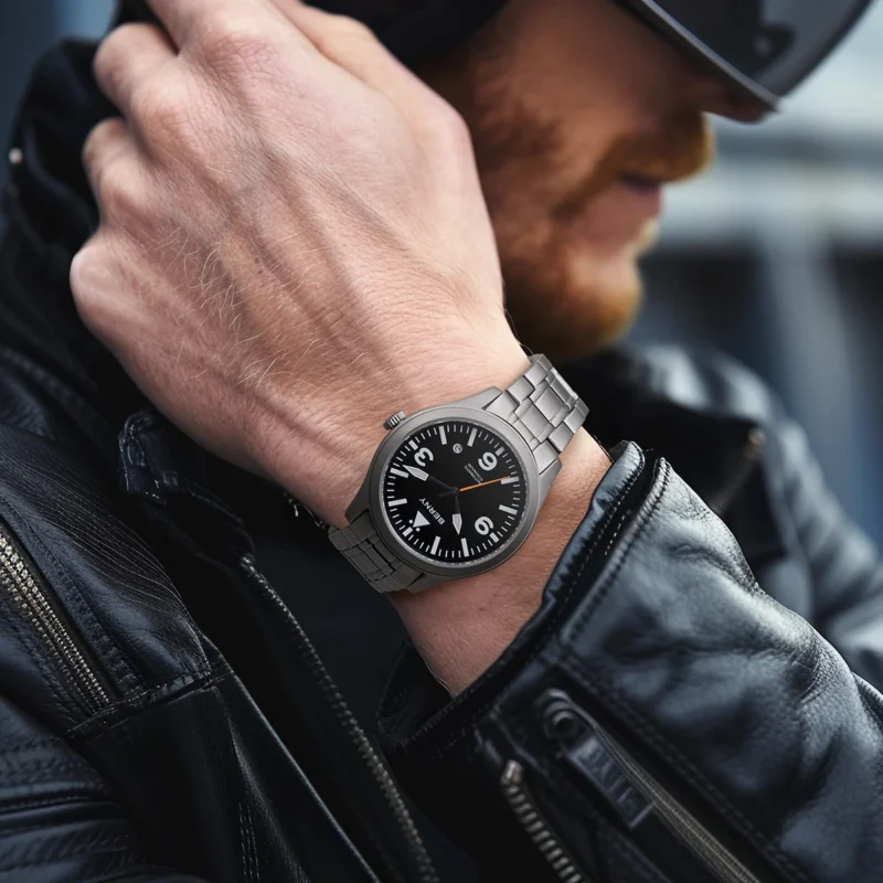 Professional Pilot Automatic Titanium Watch with Sapphire Crystal and Super Luminous Dial - Image 5