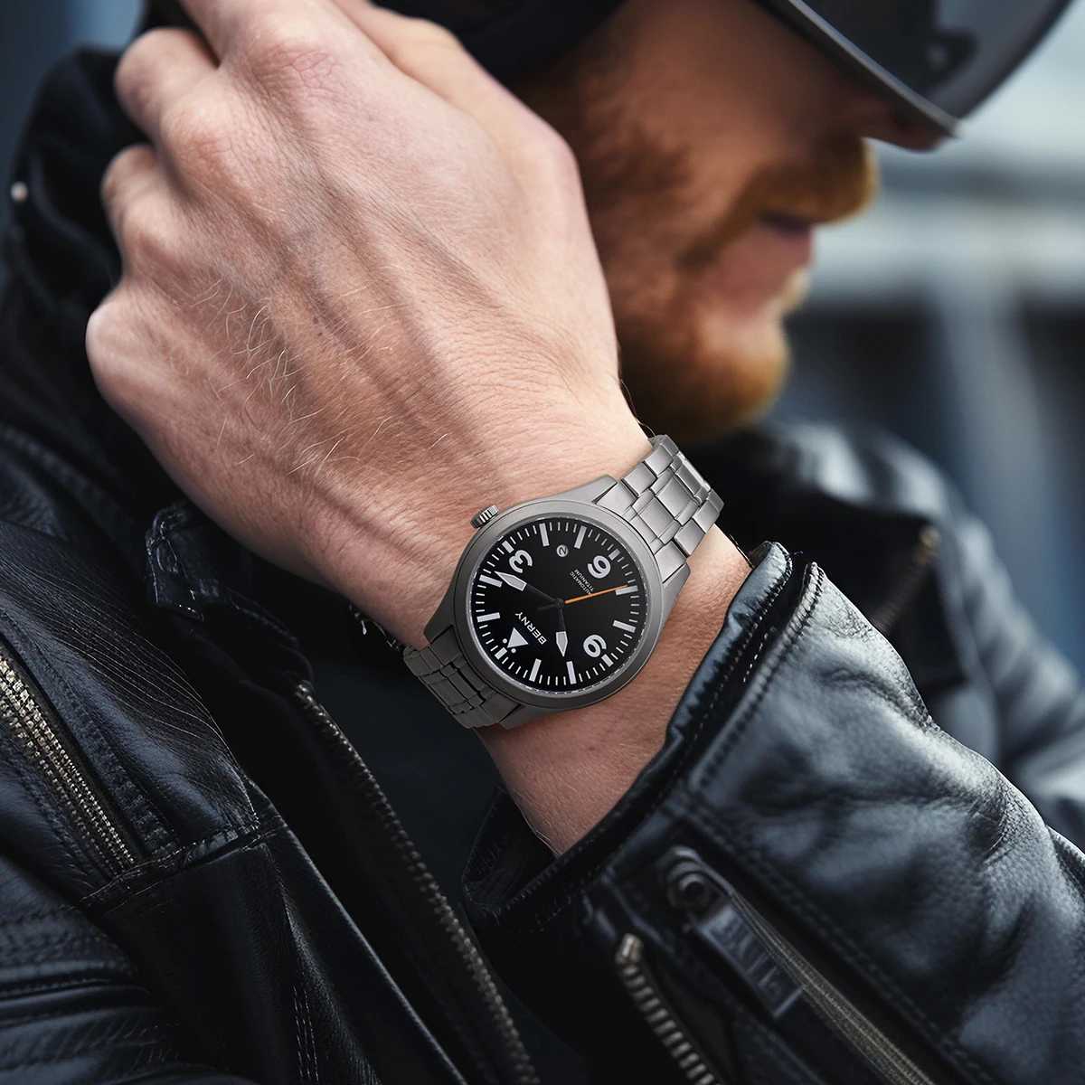Modern titanium pilot watch showing the evolution of aviation timepieces with advanced materials