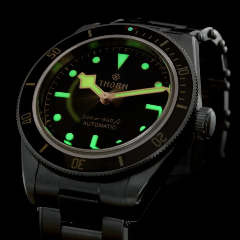 Professional Automatic Dive Watch with Sapphire Crystal and Stainless Steel Bracelet - Image 3