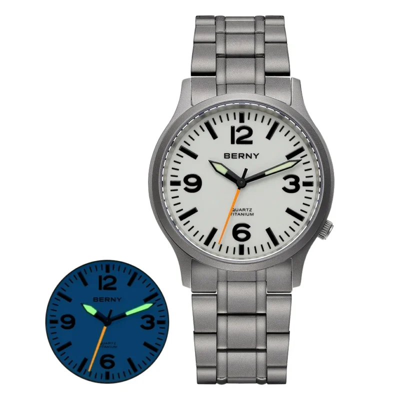 Titanium Field Sport Quartz Watch with Super Luminous Dial and Sapphire Crystal - Image 11