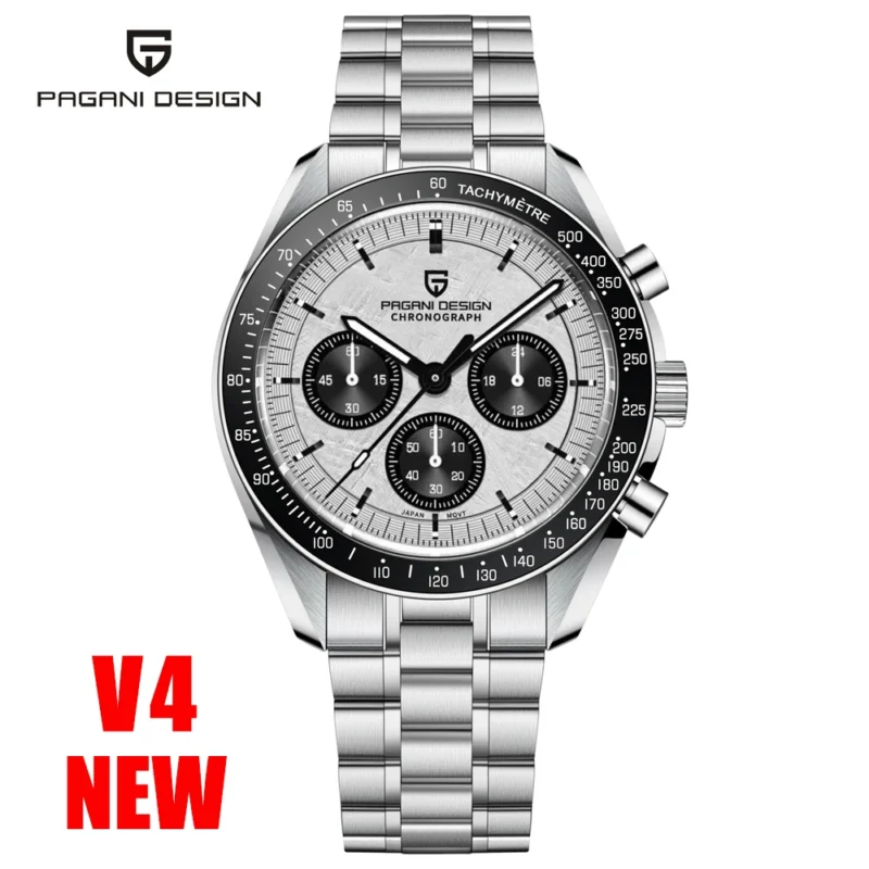 Luxury Chronograph Quartz Watch with Sapphire Crystal and Stainless Steel Bracelet - Image 14