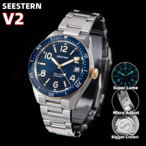Professional Automatic Dive Watch with Skeleton Dial and Sapphire Crystal 200M Water Resistant NH35 Movement