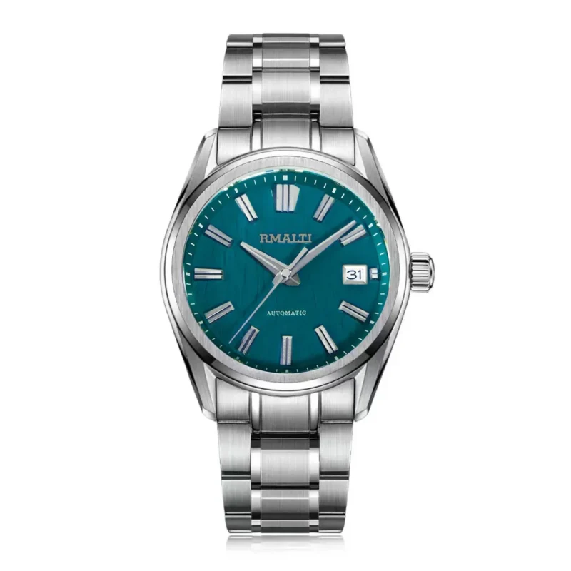White Birch Automatic Watch with Sapphire Crystal and Stainless Steel Bracelet - Image 14