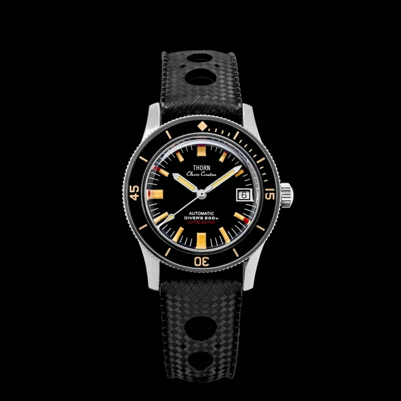 Professional Automatic Titanium Dive Watch with Sapphire Crystal and Rubber Strap - Image 5