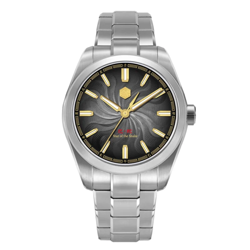 Luxury Guilloche Dial Automatic Watch with Japanese Movement and Exhibition Caseback 39mm - Image 8