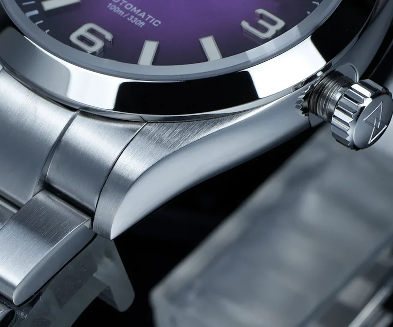 Classic Explorer Automatic Watch with Sapphire Crystal and Brushed Steel Bracelet - Image 5