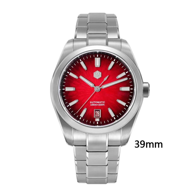 JianZhan Gada Automatic Dress Watch with Gradient Enamel Dial and Stainless Steel Bracelet - Image 7