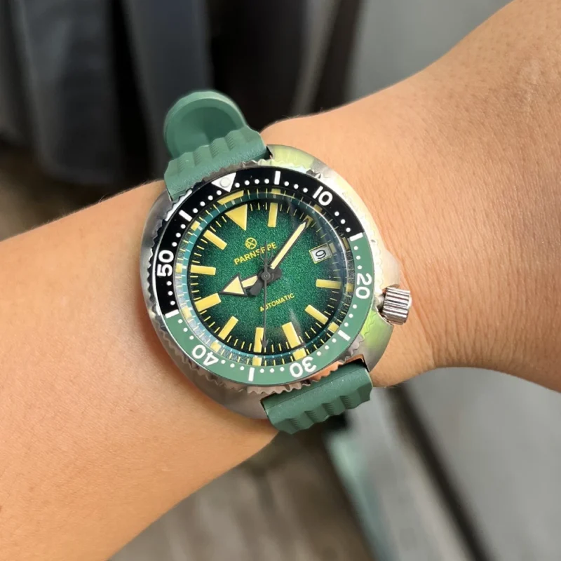 Professional Abalone Dial Automatic Dive Watch with NH35 Movement and Sapphire Crystal - Image 2