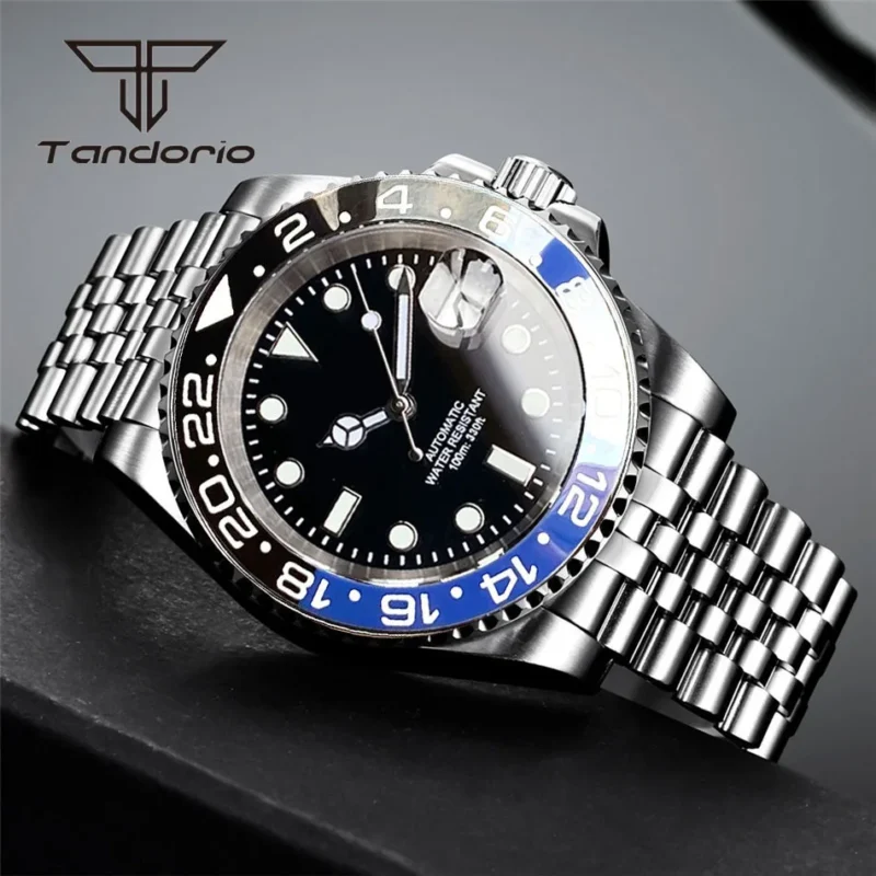 Professional Automatic Dive Watch with Sapphire Crystal and Stainless Steel Bracelet - Image 3