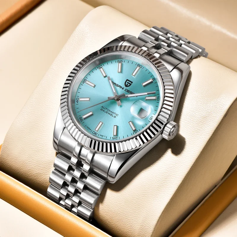 Professional Automatic Dive Watch with NH35 Movement Sapphire Crystal and Stainless Steel Bracelet - Image 3