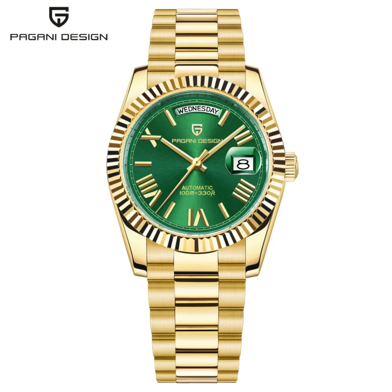 Classic Rose Gold Automatic Watch With Sapphire Crystal And Stainless Steel Bracelet - Image 12