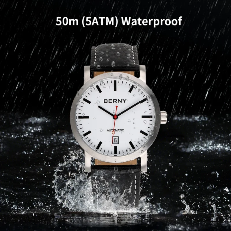 Swiss Railway Classic Automatic Watch with Complete Calendar and Sapphire Crystal - Image 3