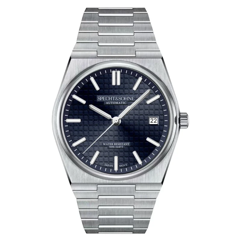 Classic Wine Red Automatic Watch with NH35 Movement Sapphire Crystal Stainless Steel Bracelet - Image 9
